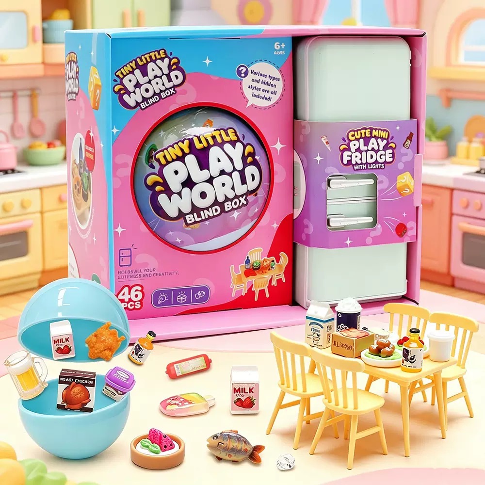 Food Storage Table - Набор игрушек-сюрпризов «Мини-холодильник» 4-х цветов |