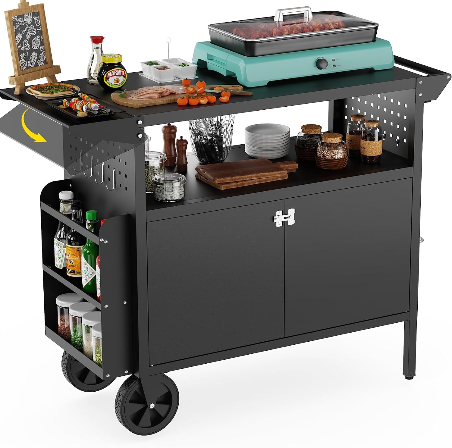Food Storage Table - Уличный стол-тележка для гриля с местом