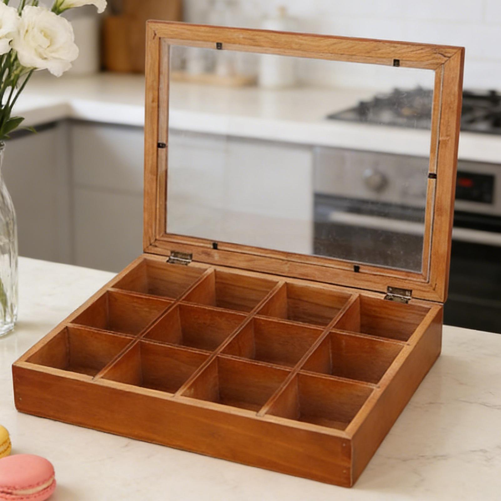 Stackable Pantry Bin - Деревянная коробка для хранения чайных пакетиков