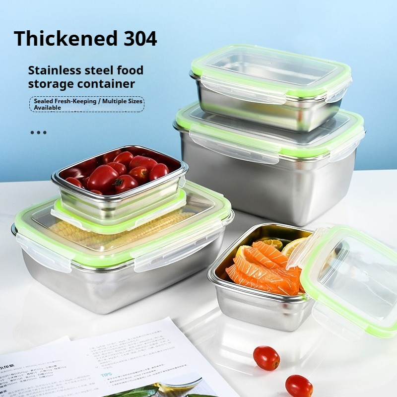 Food Storage Metal Box - Набор ланч-боксов из нержавеющей стали 304