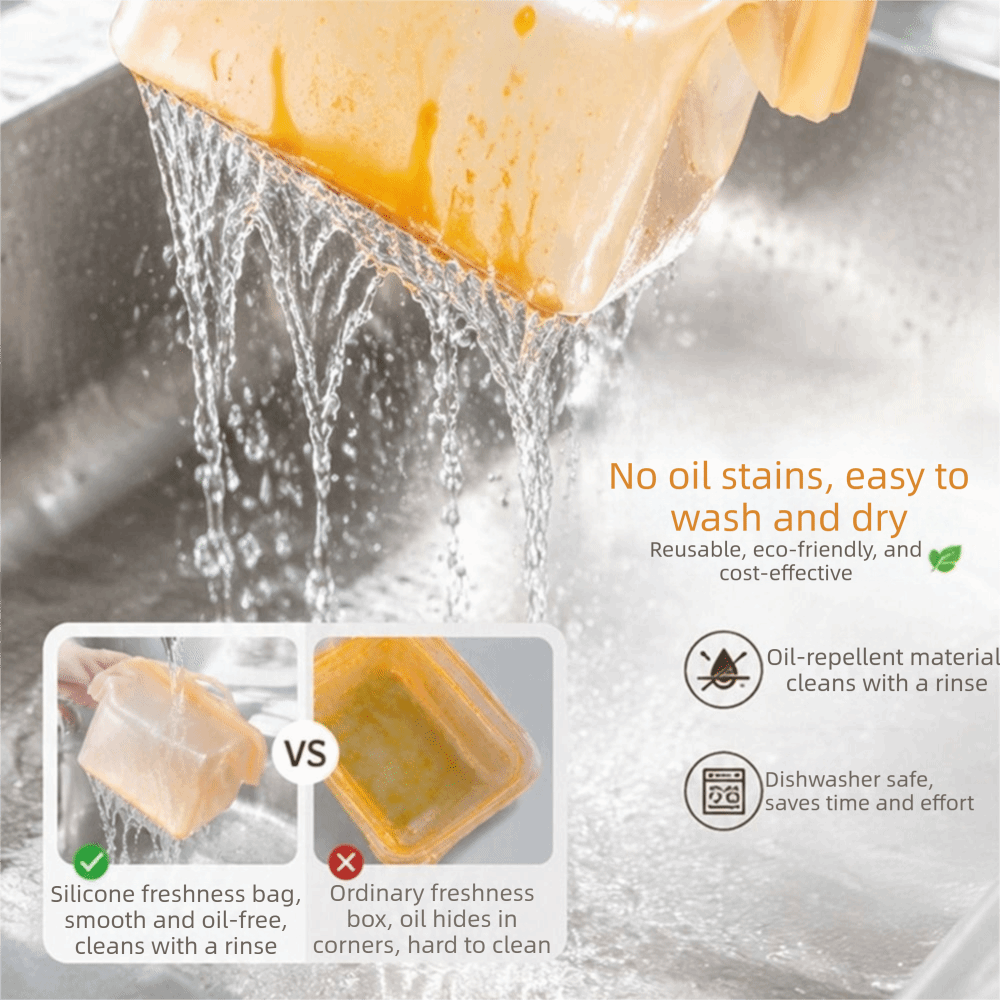 Food Storage And Temperature - Герметичные силиконовые пакеты для хранения продуктов,