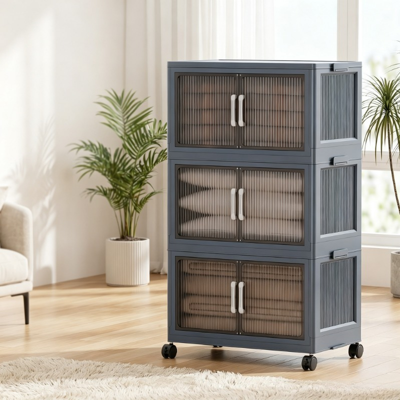 Stackable Pantry Bin - Трехъярусный складной пластиковый шкаф для хранения