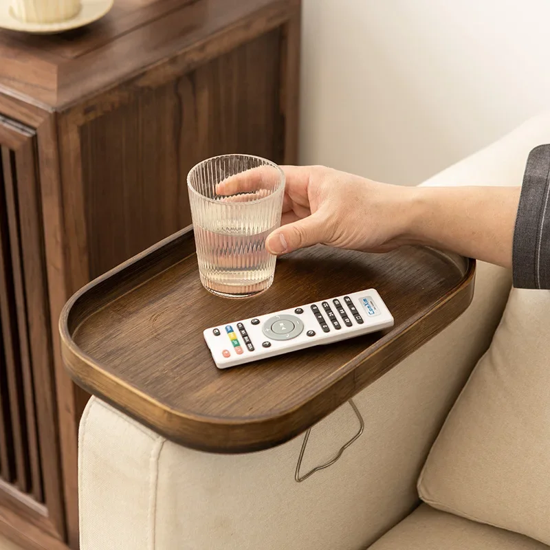 Food Storage Table - Приставной столик-поднос для дивана, портативный бамбуковый
