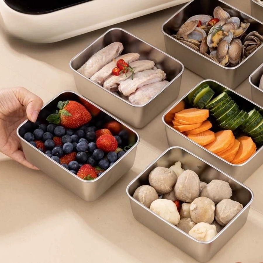 Набор из 1-2-3 прямоугольных к – обзор и цена Food Storage Stainless Steel Containers