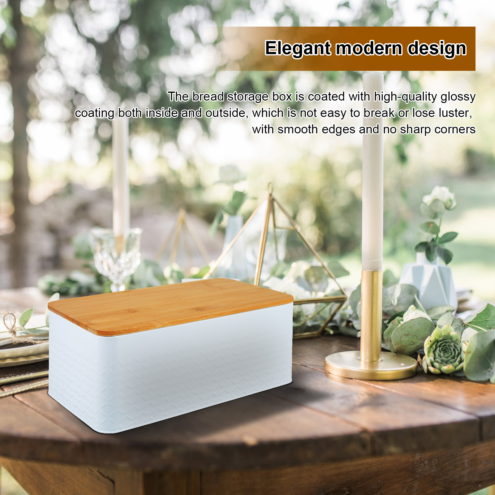 Хлебница с бамбуковой крышкой, – обзор и цена Food Storage Metal Box