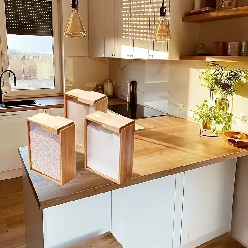3 шт. бамбуковые контейнеры дл – обзор и цена Stackable Pantry Bin