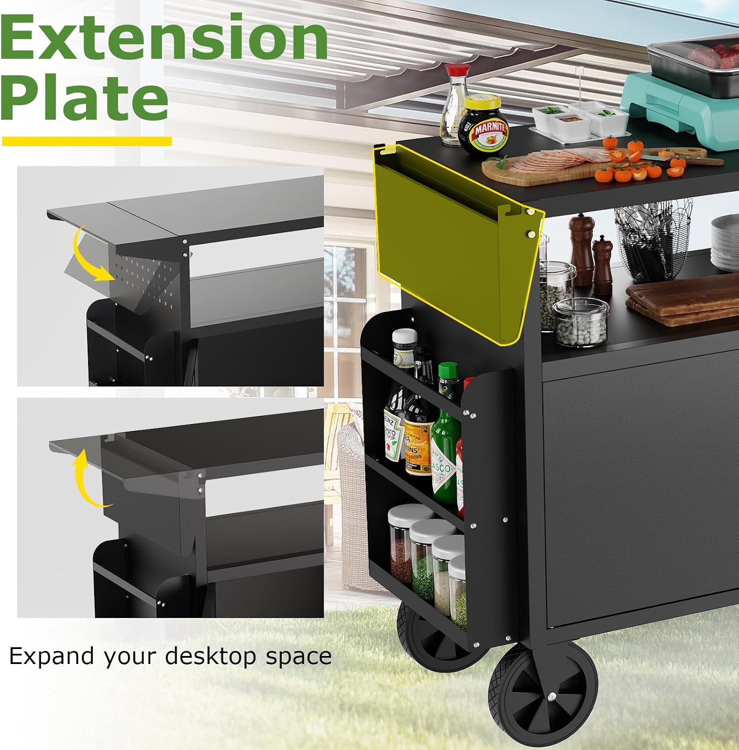 Уличный стол-тележка для гриля – обзор и цена Food Storage Table