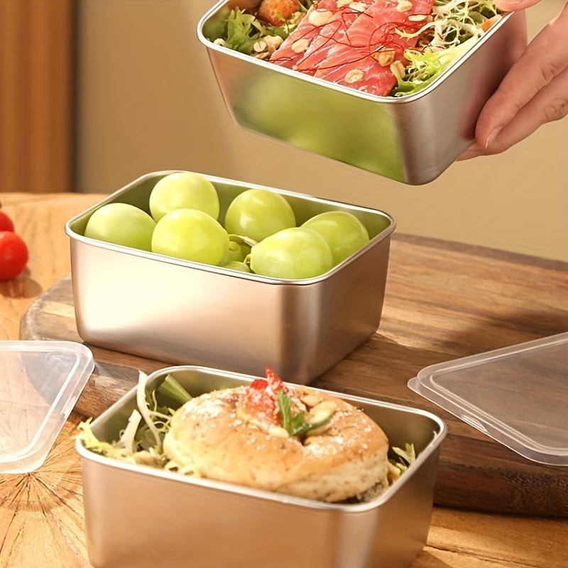 3/6 шт. прямоугольных контейне – обзор и цена Food Storage Stainless Steel Containers