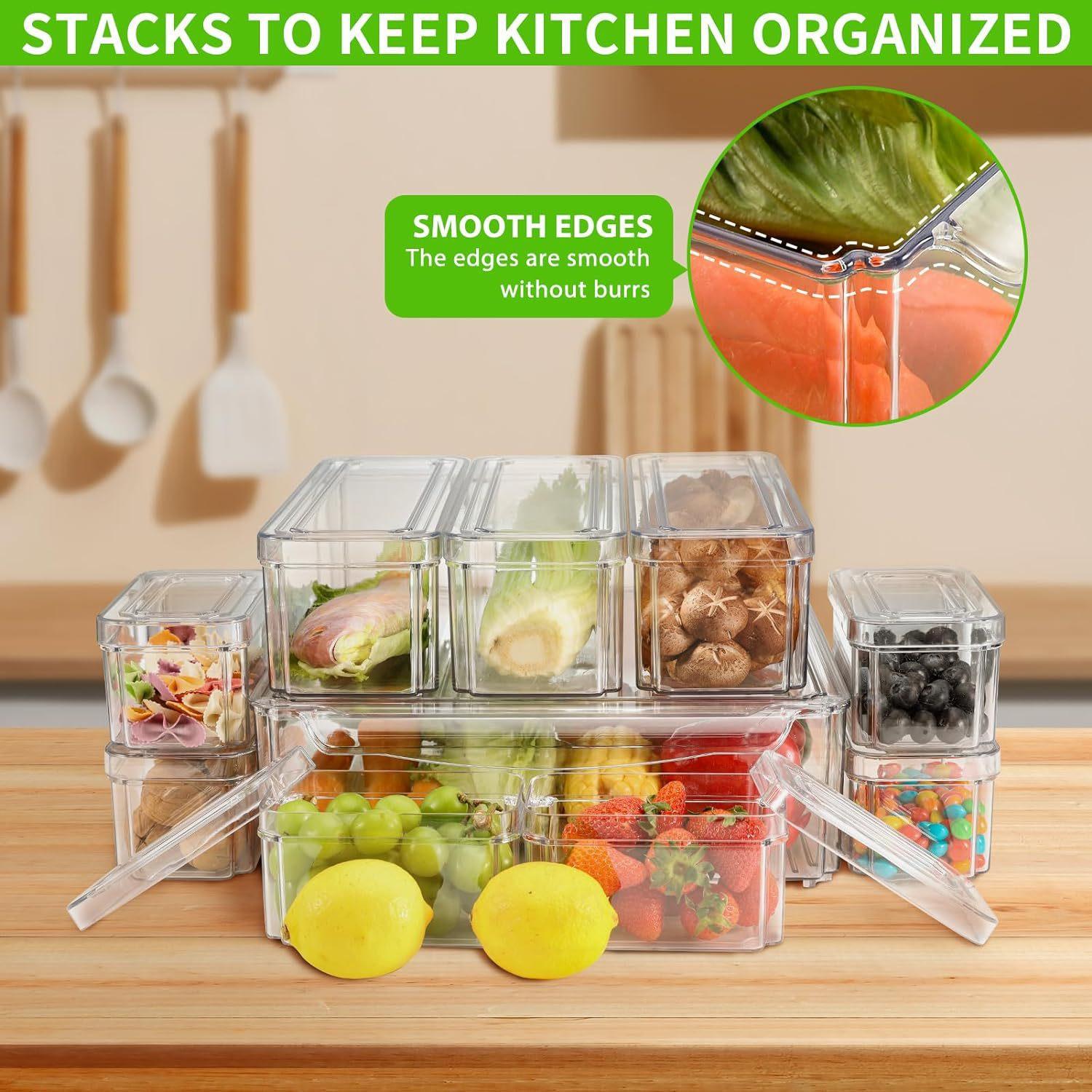 Набор из 10/14 контейнеров-орг – обзор и цена Stackable Pantry Bin
