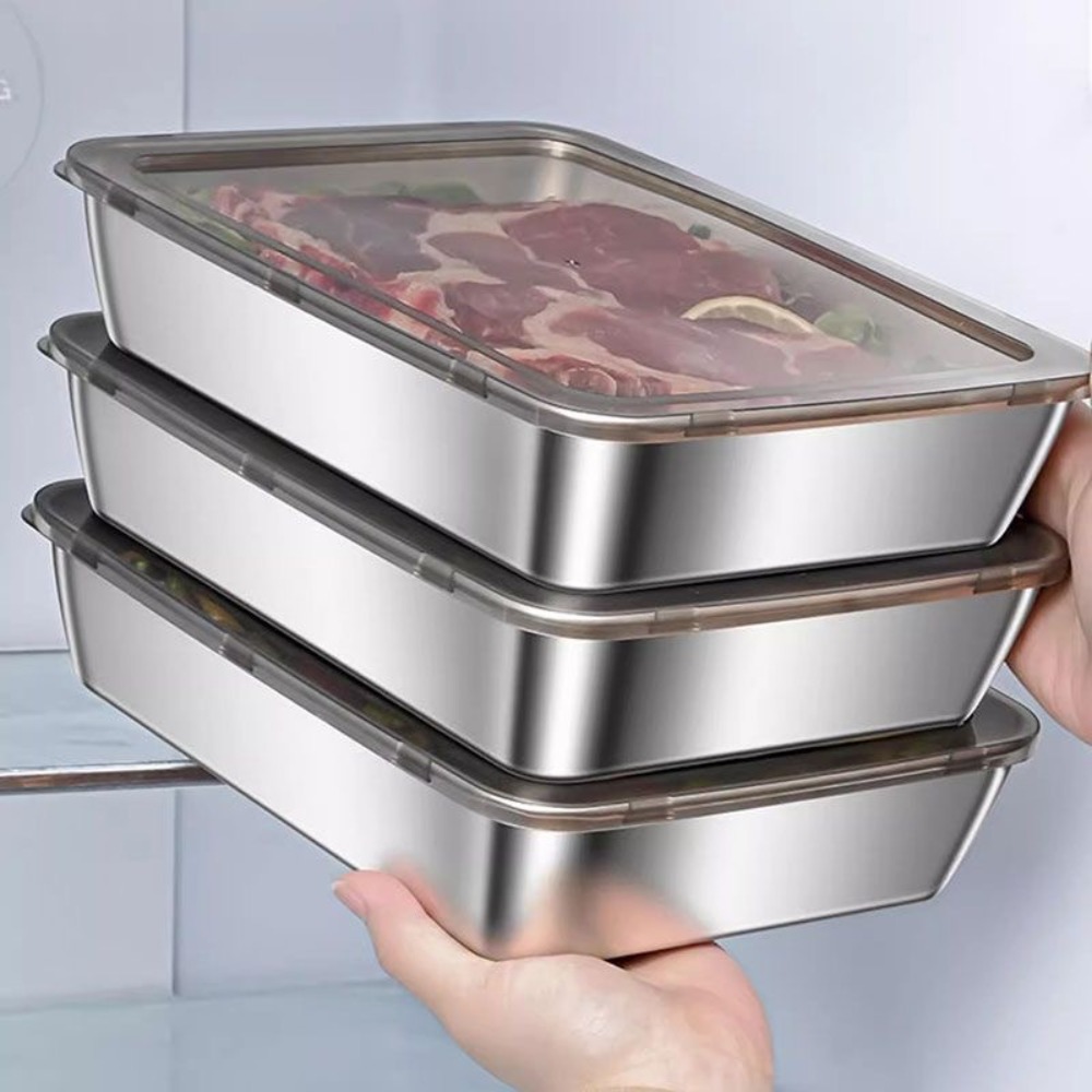 Поднос для сервировки из пищев – обзор и цена Food Storage Stainless Steel Containers