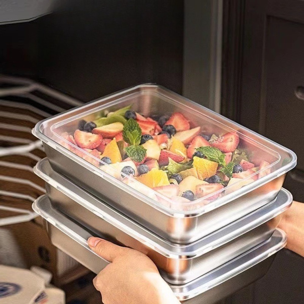 Поднос для сервировки из пищев – обзор и цена Food Storage Stainless Steel Containers