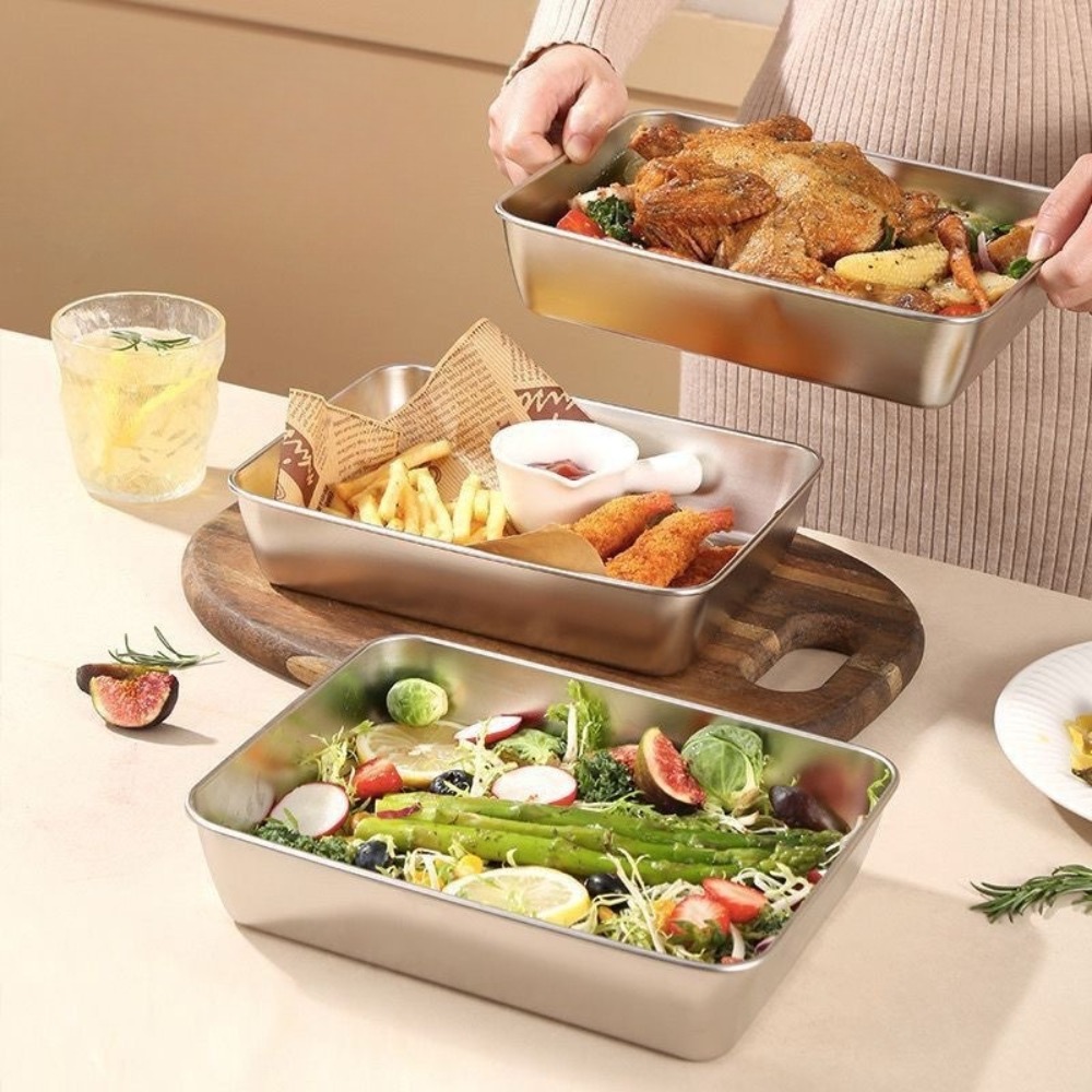 Поднос для сервировки из пищев – обзор и цена Food Storage Stainless Steel Containers