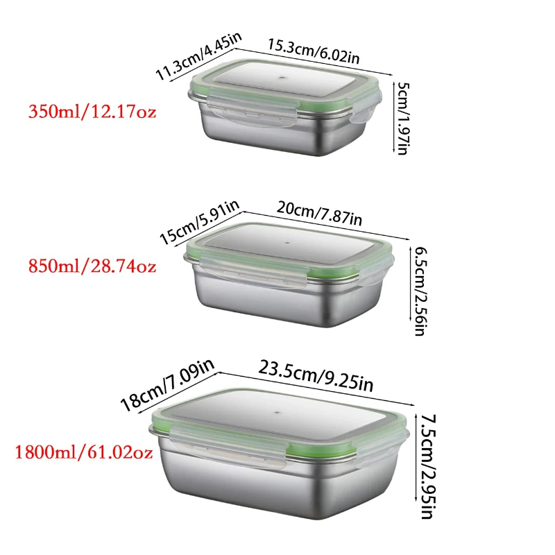 Набор ланч-боксов из нержавеющ – обзор и цена Food Storage Metal Box