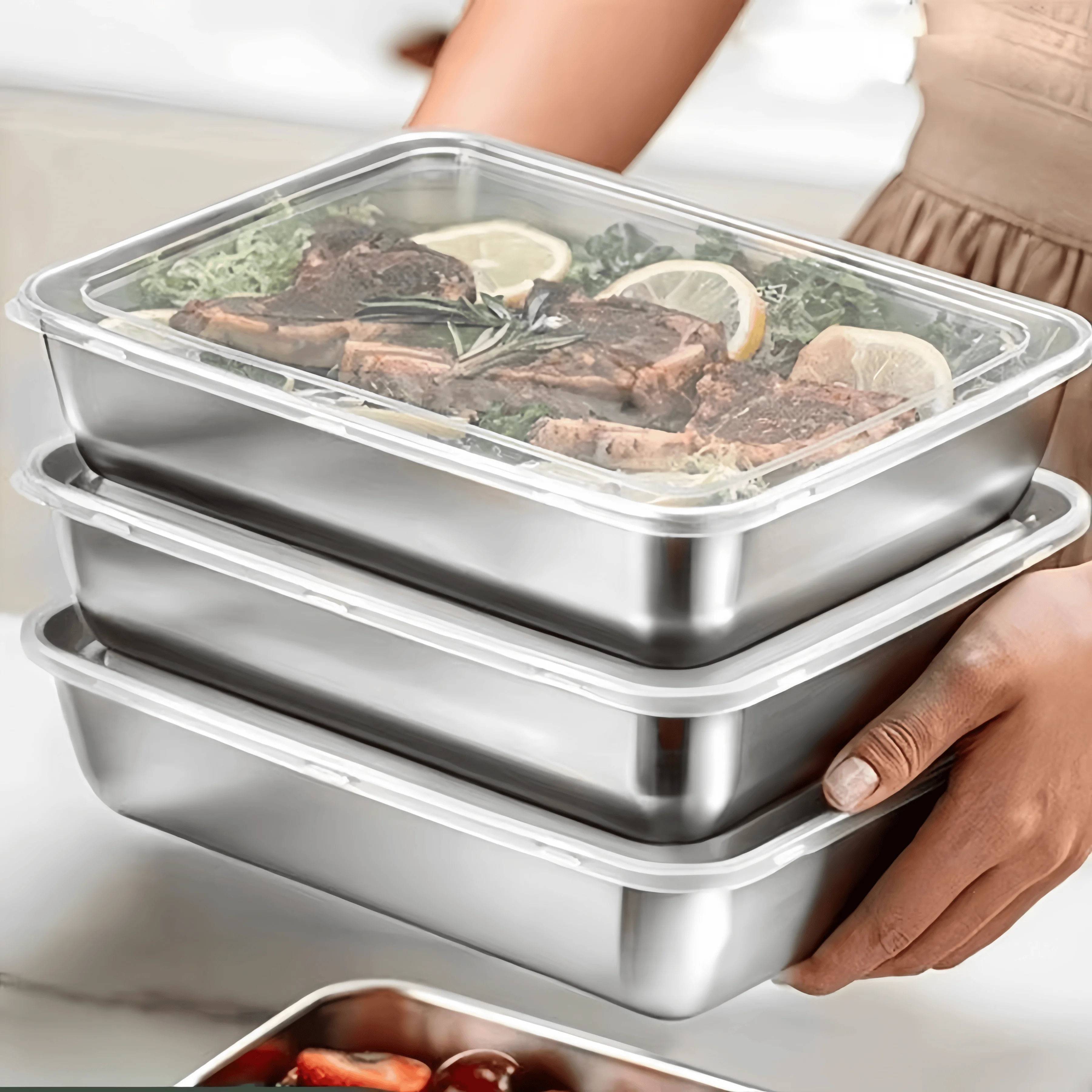 Герметичный ланч-бокс из нержа – обзор и цена Food Storage Stainless Steel Containers